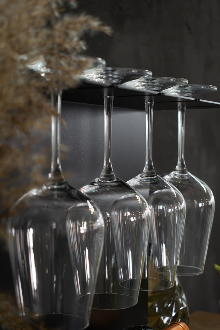 Metalowy stojak na wino Rosso II