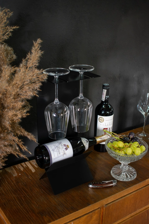 Metalowy stojak na wino Carmen