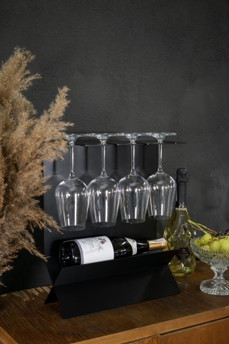 Metalowy stojak na wino Rosso I