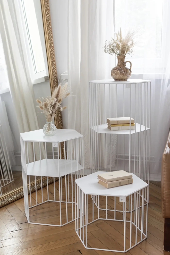Metalowe kwietniki w stylu loft Ficus