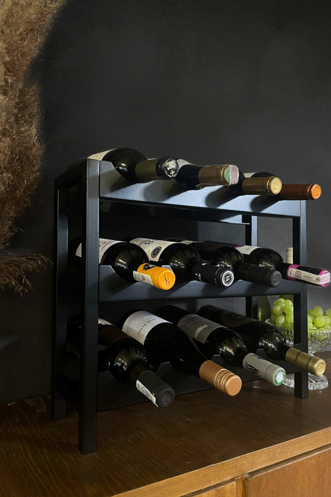 Metalowy stojak na wino Ribera 12