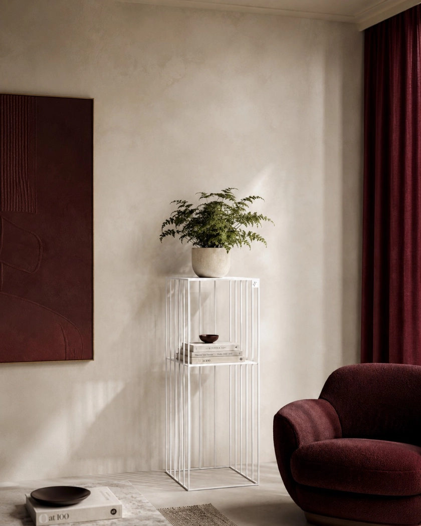 Metalowy kwietnik kwadrat 80cm Velvet