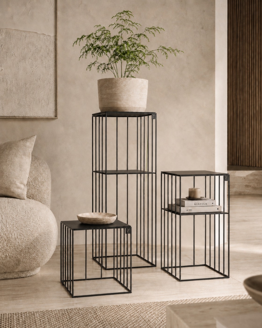 Metalowe kwietniki w stylu loft Velvet