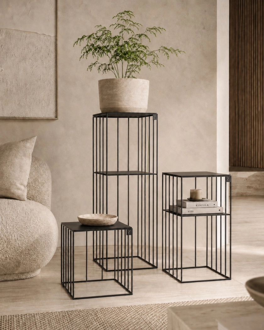 Metalowe kwietniki w stylu loft Velvet