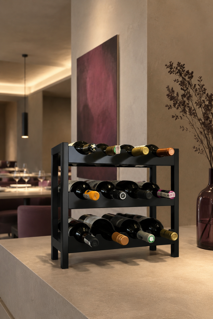 Metalowy stojak na wino Ribera 12