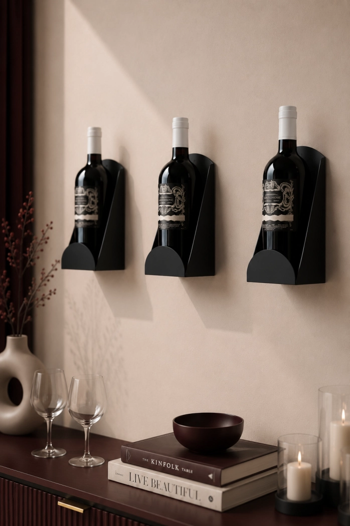 Zestaw wieszaków metalowych na wino Arco