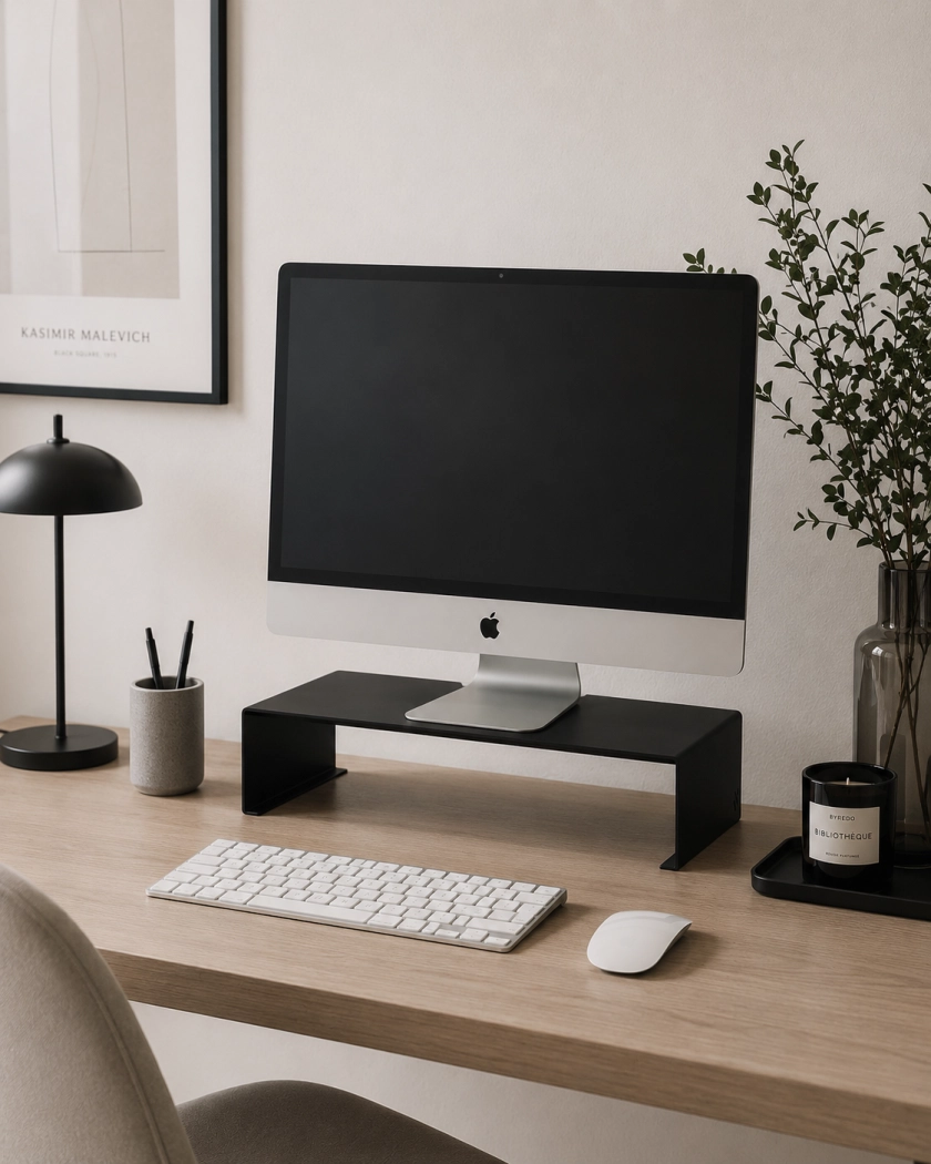 Podstawka pod monitor Basic 35 cm - metalowy stojak biurkowy ergonomiczny