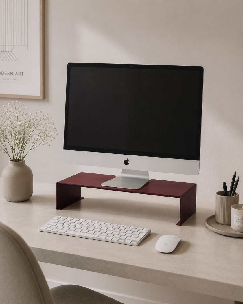 Podstawka pod monitor Basic 35 cm - metalowy stojak biurkowy ergonomiczny
