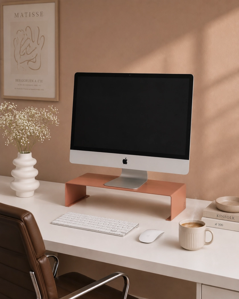 Podstawka pod monitor Basic 35 cm - metalowy stojak biurkowy ergonomiczny