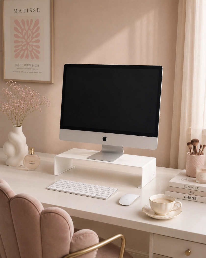 Podstawka pod monitor Basic 35 cm - metalowy stojak biurkowy ergonomiczny