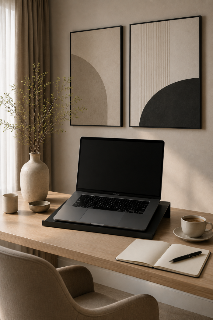 Podstawka pod laptopa metalowa - ergonomiczny stojak na biurko