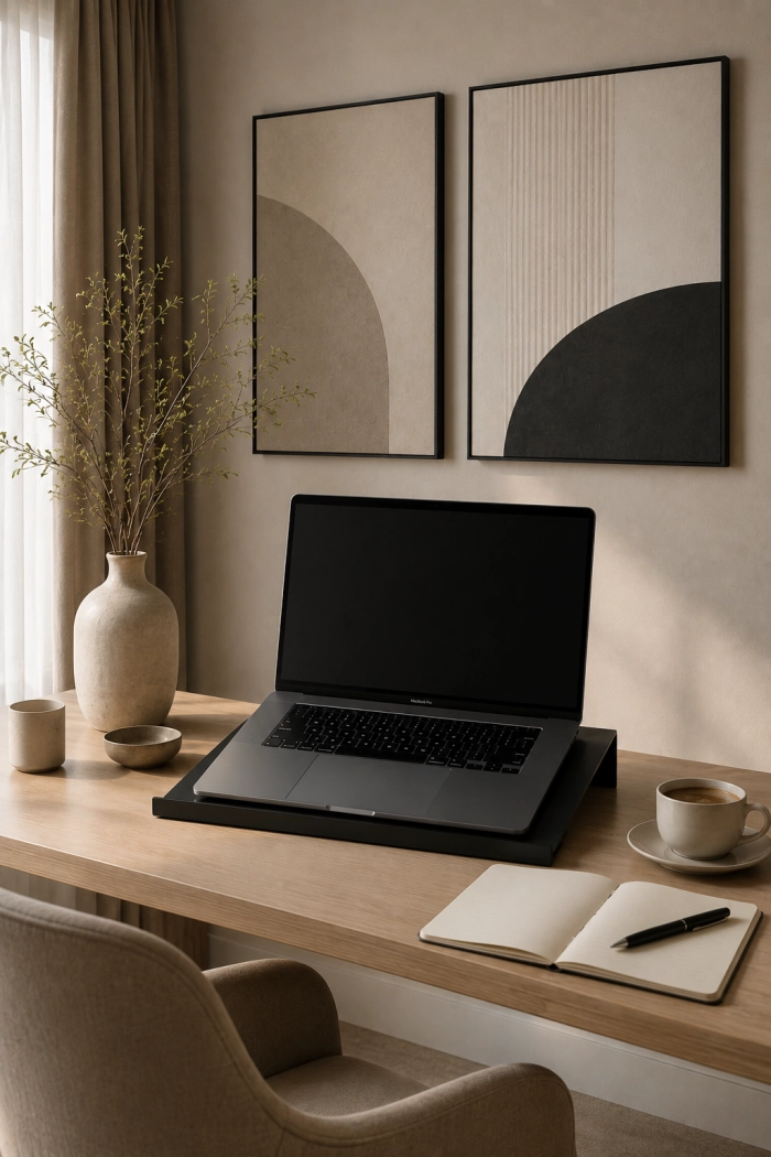 Podstawka pod laptopa metalowa - ergonomiczny stojak na biurko