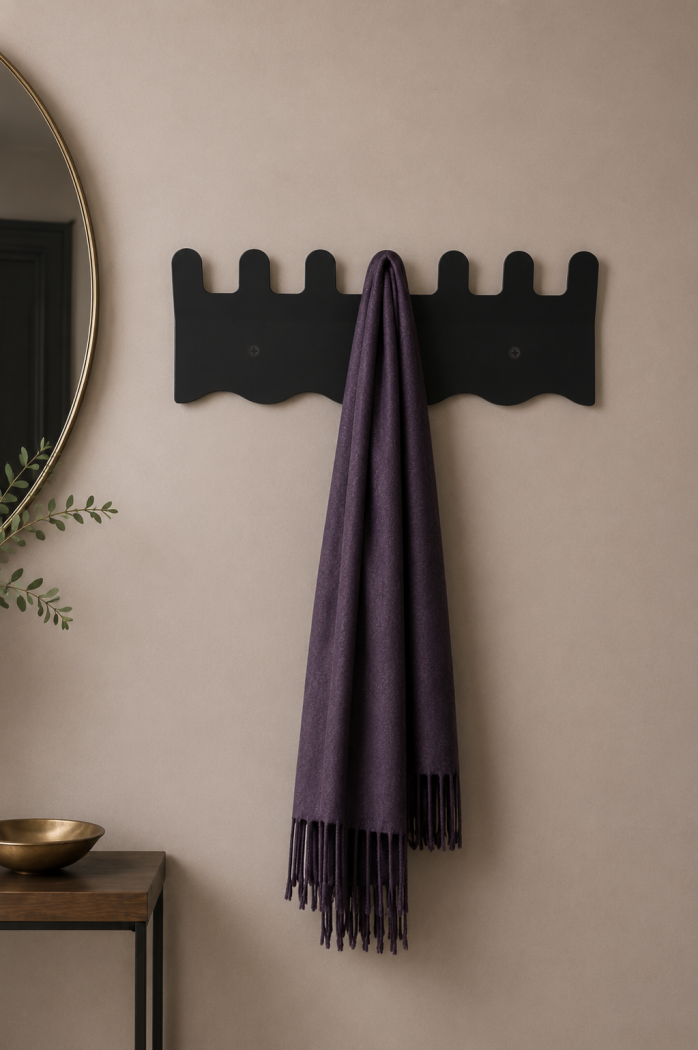 Wieszak ścienny do przedpokoju Flow Maxi - metalowy organizer na ubrania