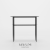 Obła konsola Luna z zwężanymi nogami
