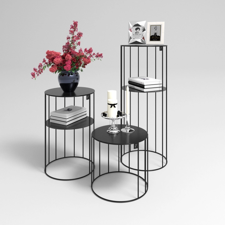 Metalowe kwietniki w stylu loft Areka