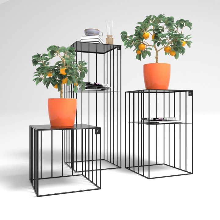 Metalowe kwietniki w stylu loft Velvet