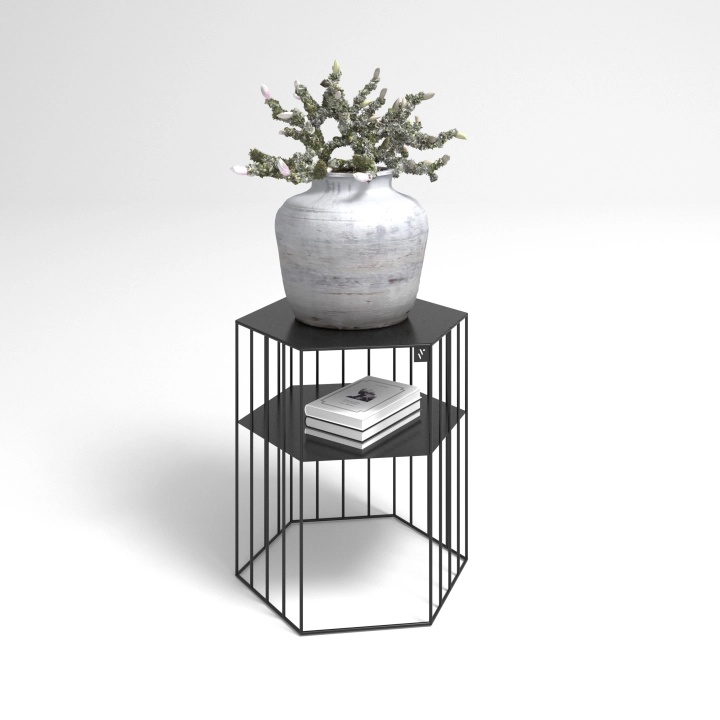 Metalowe kwietnik sześcian 50 cm Ficus