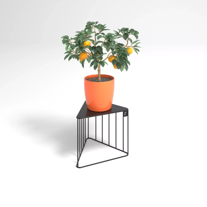 Metalowy kwietnik trójkąt 30 cm Regia