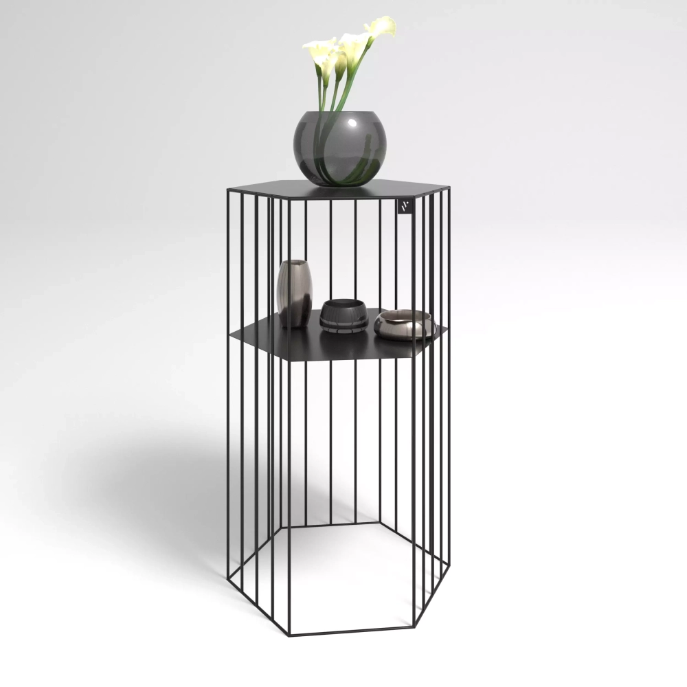 Metalowy kwietnik sześcian 80 cm Ficus