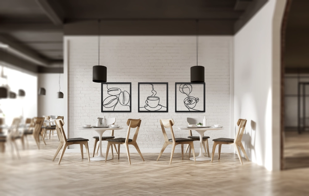 Metalowe obrazy Kawa Zestaw