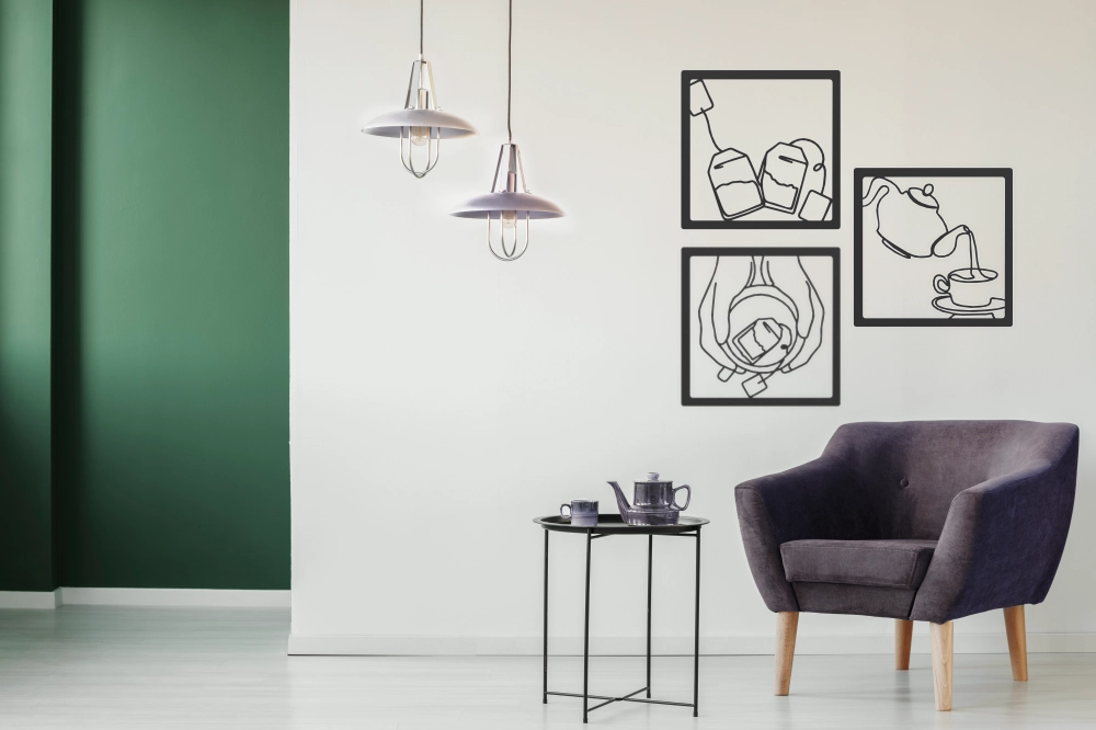 Metalowe obrazy Herbata