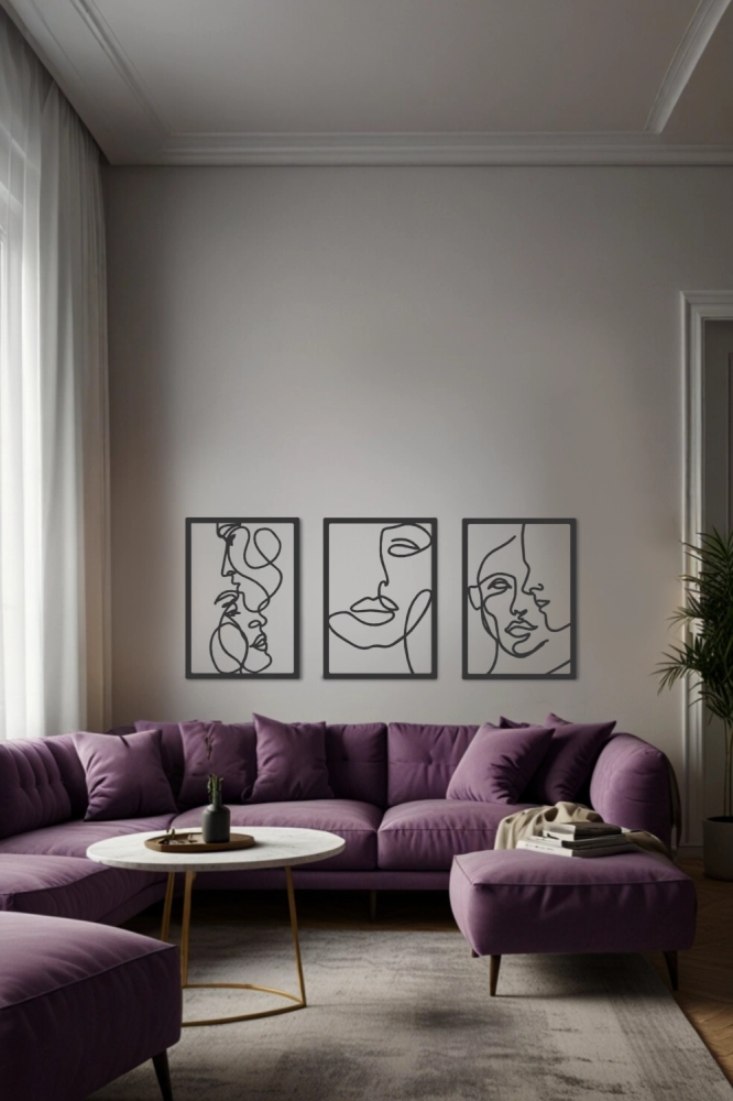 Metalowe obrazy Twarze (Zestaw)