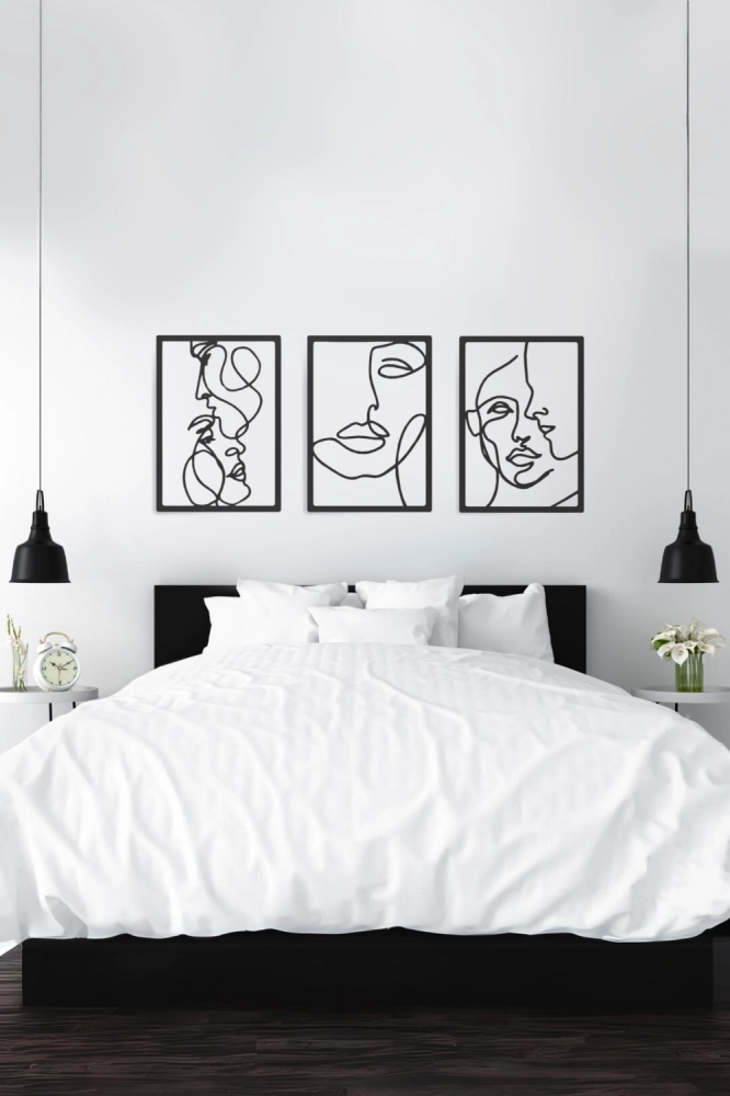 Metalowe obrazy Twarze (Zestaw)